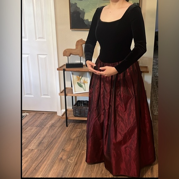 Jessica McClintock Vintage Velvet & Taffeta Gown Size 8 Victorian Cosplay Dress - Picture 15 of 15